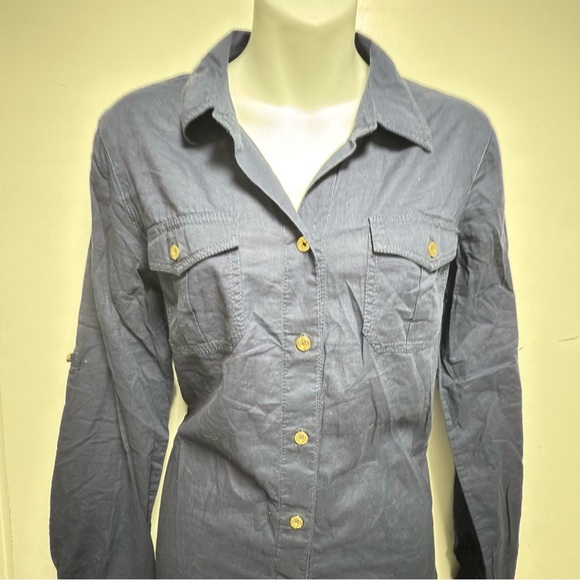 Lilly Pulitzer Navy Top with Pink Label - Picture 3 of 7